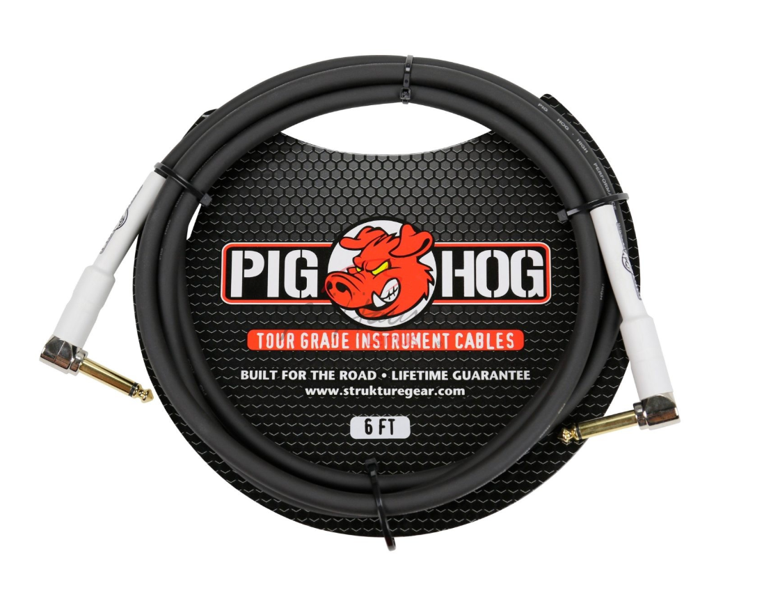 Cable P/instrumento 1.82mt 1/4"-1/4" 8mm Ang Recto Pig Hog