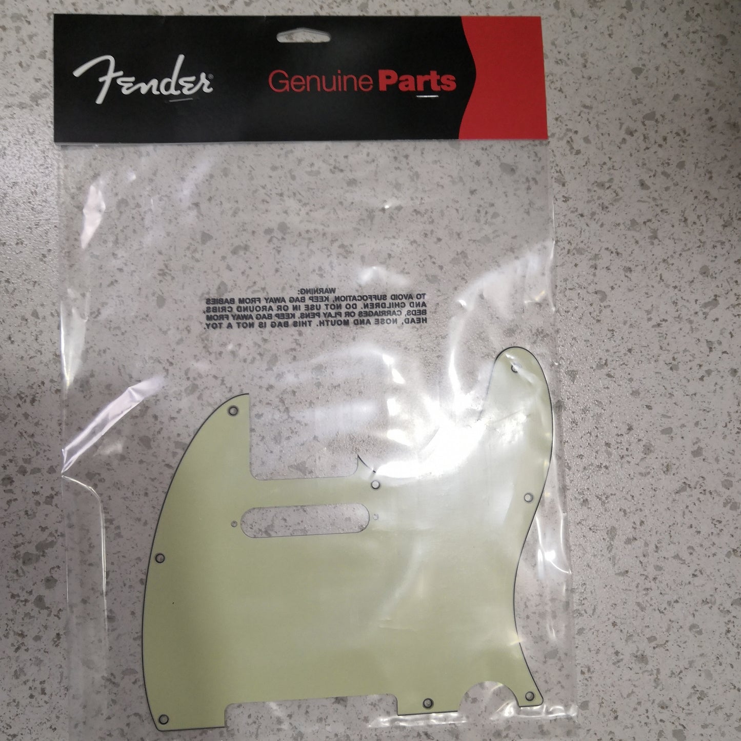 Pickguard Tele Std Verde Menta 3ply 8 Hl