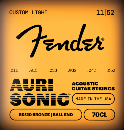 Encordadura Fender Guitarra Acústica Bronce 80/20 .011