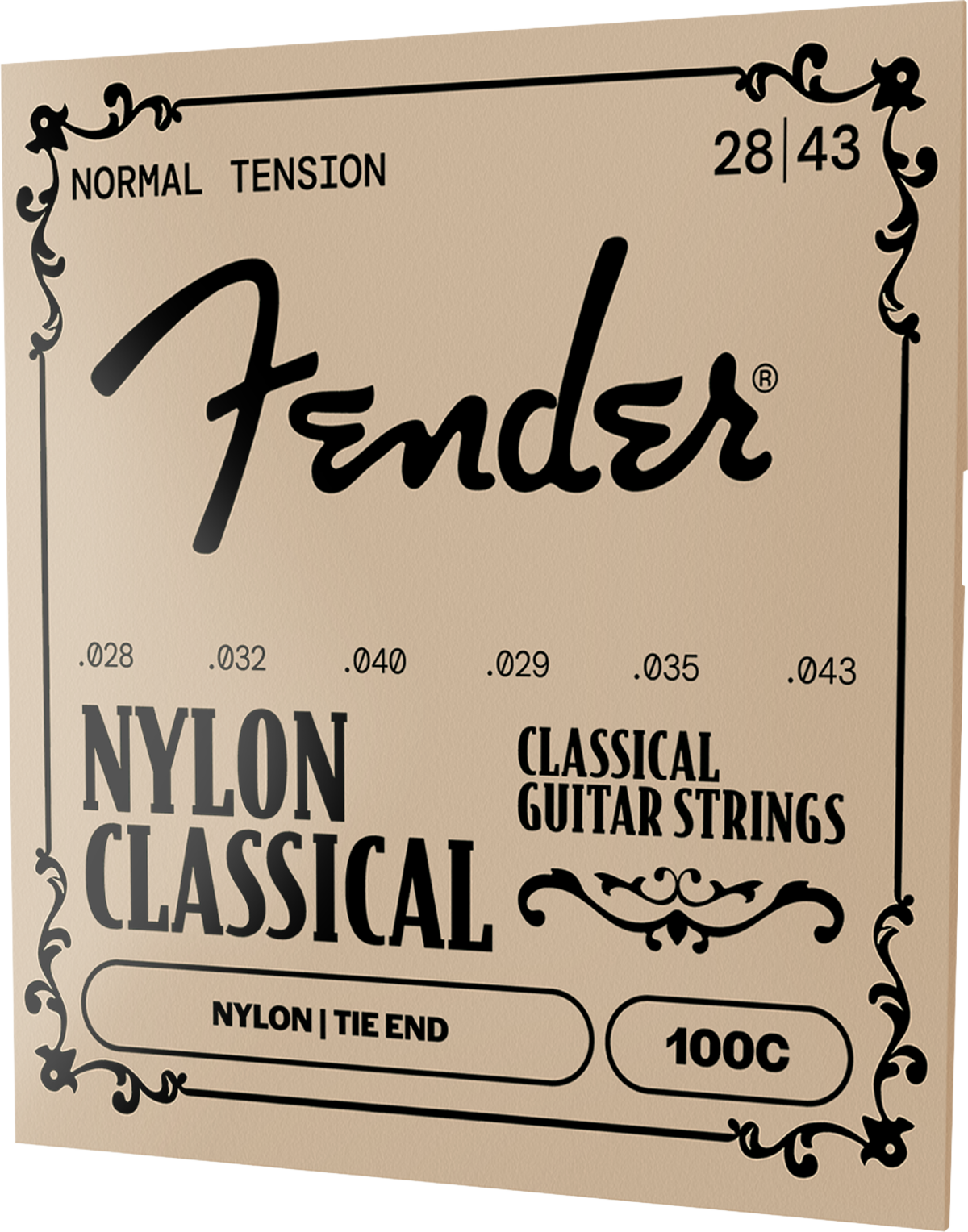 Juego de Cuerdas Fender Nylon Transparente para Guitarra Clásica