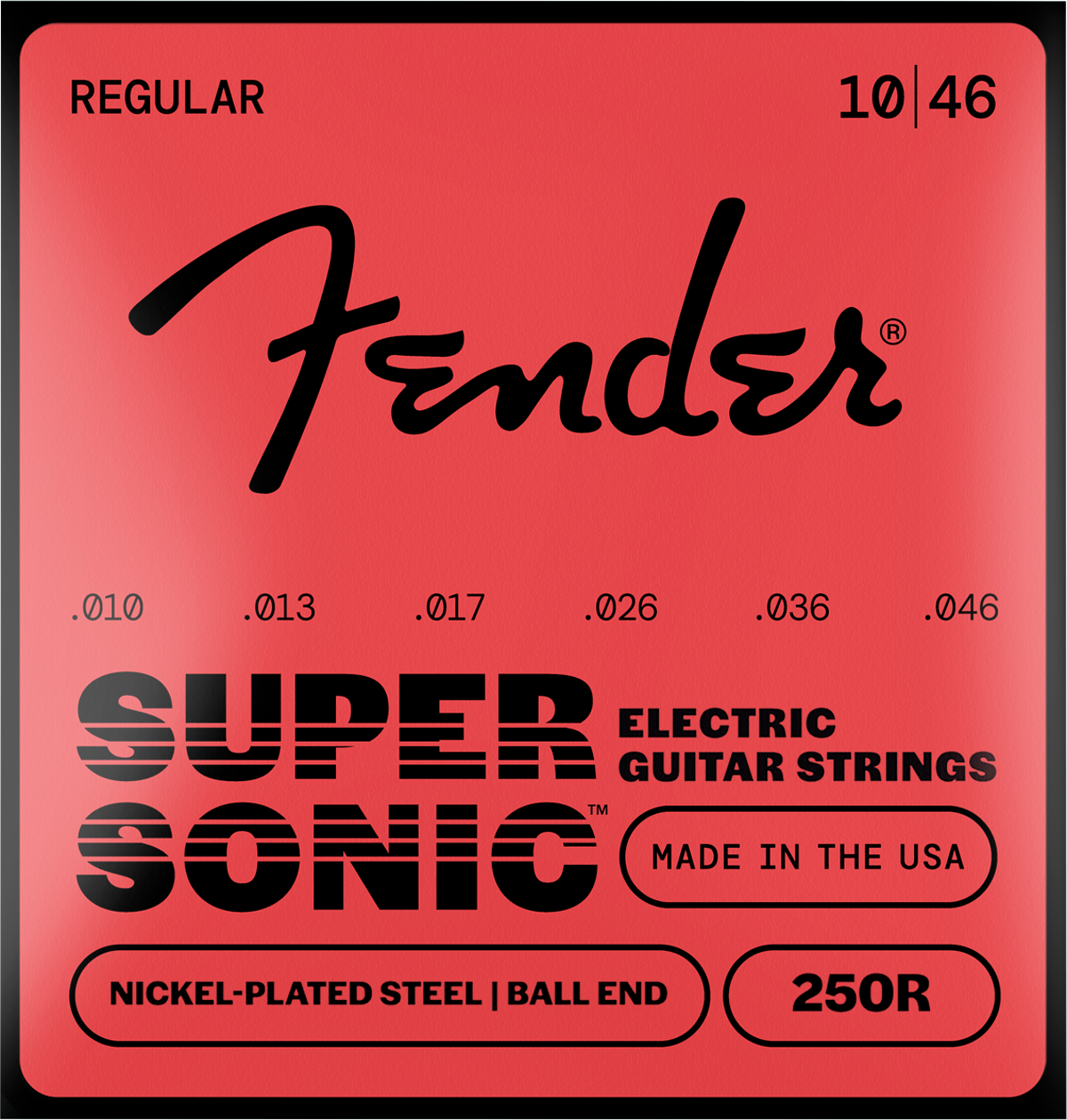 Encordadura para Guitarra Electrica Fender 250`s Acero Niquelado (nps)