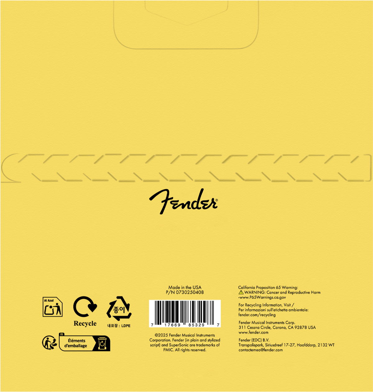 Cuerdas Fender SuperSonic™ 250 de Acero Niquelado para Guitarra Eléctrica