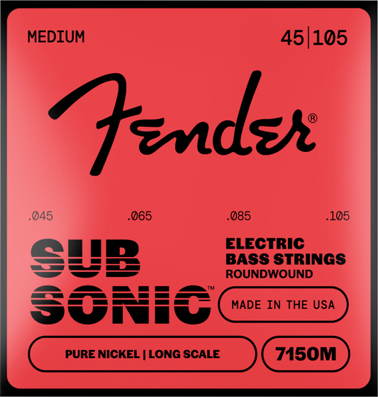 Juego de Cuerdas Fender Bajo Eléctrico 4 Cuerdas .045-.105 Original 7150s
