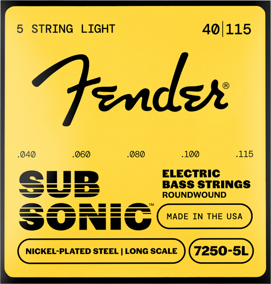 Encordadura Fender Bajo Eléctrico 7250 5 Cuerdas .040-.115