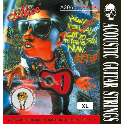 Juego de Cuerdas Alice Guitarra Acústica Texana .010-.047 Acero
