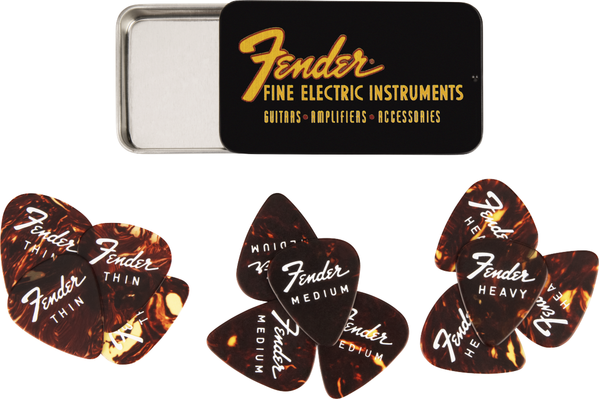 Caja de 12 Púas Fender® Fine Electric