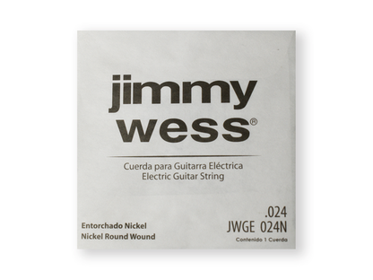 Paquete 6 Cuerdas Jimmy Wess Pro Guitarra Eléctrica .024 Entorchado Níquel