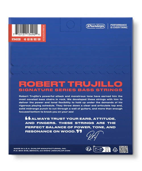 Encordadura Dunlop Hybrid Robert Trujillo Bajo Eléctrico 5 Cuerdas Níquel .045-.130