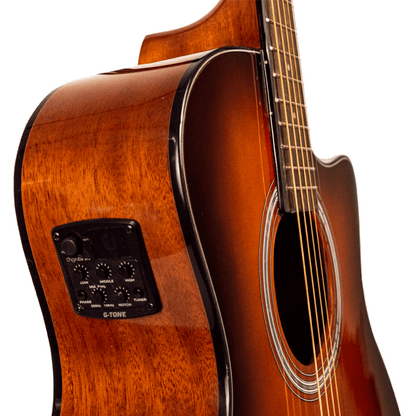 Guitarra Electroacústica Campero Caoba Con Resaque Sunburst