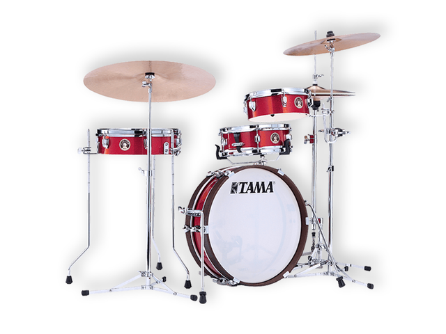 Tama LJK48P-BRM — Bateria Tama ''Club-Jam Pancake'' De 4 Pzas. Rojo Quemado Brillante Con Atriles
