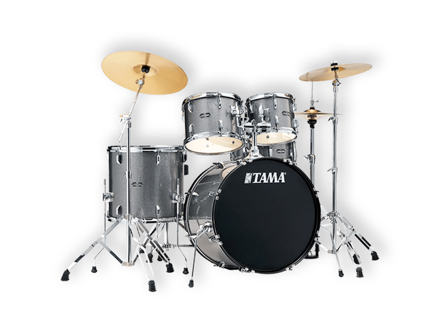Tama ST52H6C-CSS — Bateria Tama ''Stagestar'' De 5 Pzas. Plata Brillante Con Atriles, Asiento Y Platillos