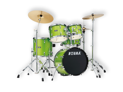 Tama ST52H6C-LGS — Bateria Tama ''Stagestar'' De 5 Pzas. Verde Brillante Con Atriles, Asiento Y Platillos