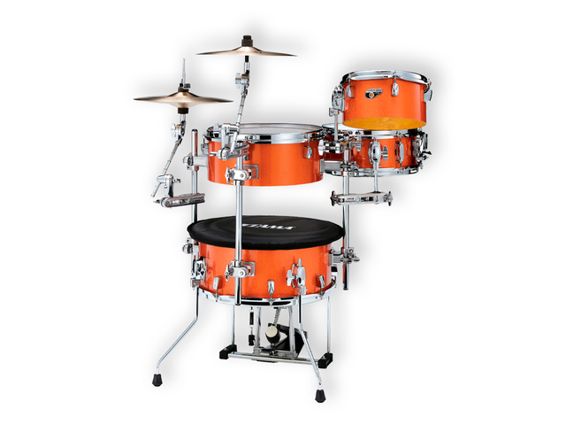 Tama CJB46C-BOS — Bateria Tama ''Cocktail-Jam'' De 4 Pzas. Anaranjado Brillante Con Soportes