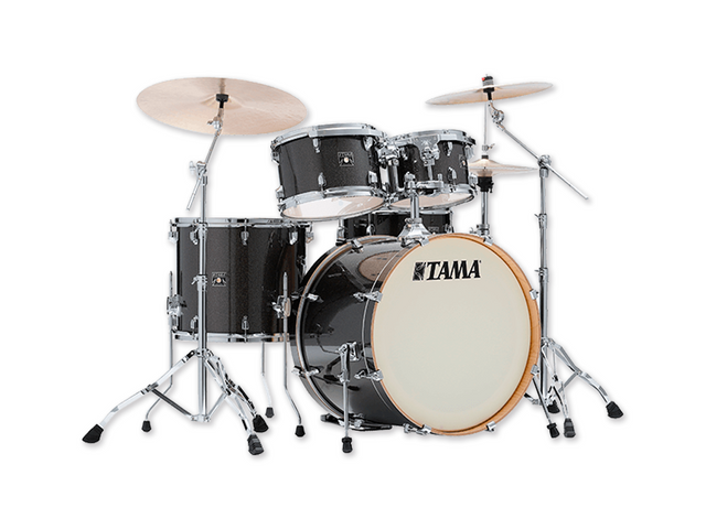 Batería Tama Superstar Classic Maple 5 Piezas Negro Galaxia Destellos Dorados