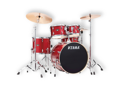 Tama IP52H6W-BRM — Bateria Tama ''Imperialstar'' De 5 Pzas. Rojo Quemado Metalico Con Atriles Y Asiento