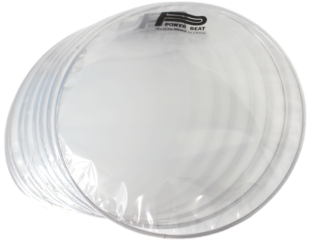 Paquete de Parches Powerbeat Bordonero 14" Transparente 10 Pza