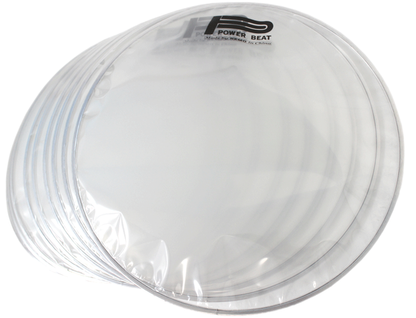Paquete de Parches Powerbeat Bordonero 14" Transparente 10 Pza