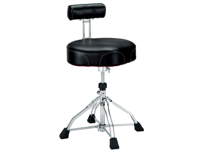 Tama HT741B — Asiento Tama 1St Ergo Rider Con Respaldo Para Baterista, Negro