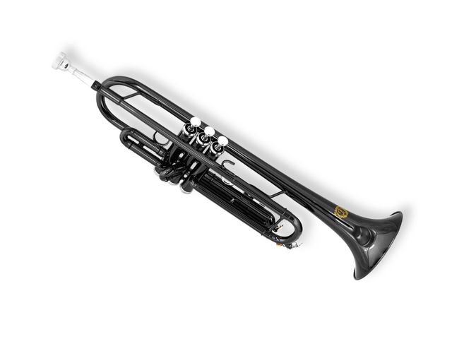 Trompeta Si Bemol Blessing TR-6334BK Negra Niquelada con Estuche