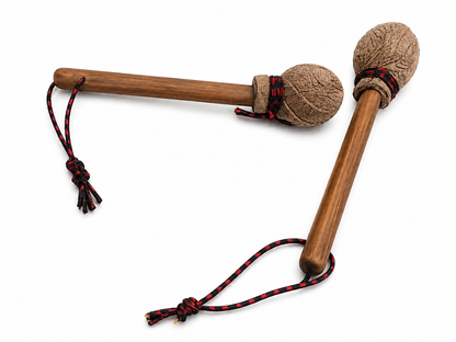 Huehuetl 16" X 91 Cm Alto, Parche de Cuero de Mula