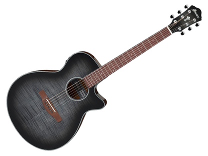 Ibanez AEG70-TCH — Guitarra Electroacustica Ibanez Negro Transparente Sombreado