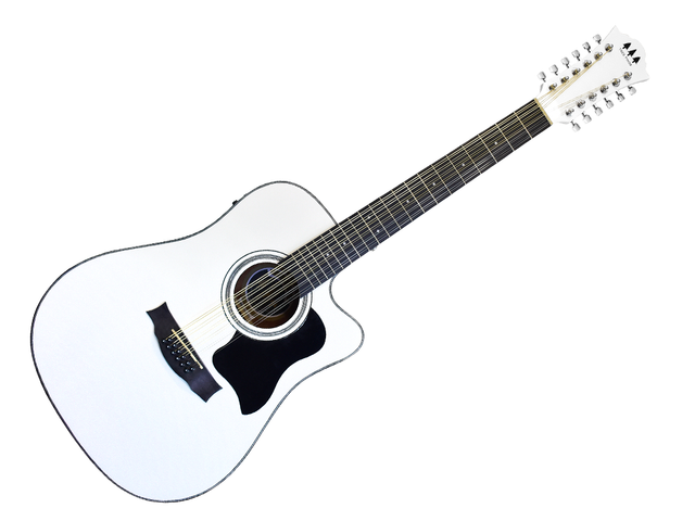 Tres Pinos TPRS-100 PW — Requinto Sierreño Electroacustico Tres Pinos, Blanco Brillante