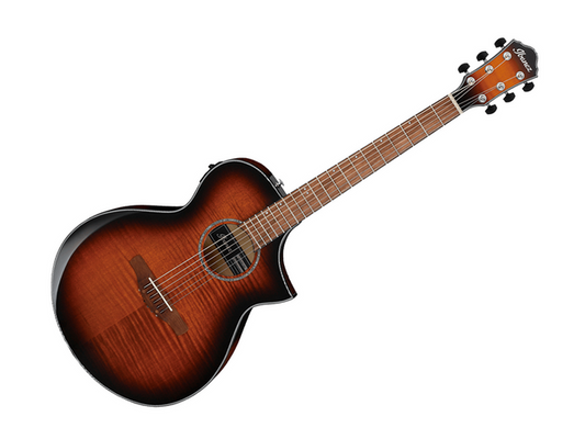 Ibanez AEWC400-AMS — Guitarra Electroacustica Ibanez ''Aewc'' Picea Ambar/Sombreado Negro