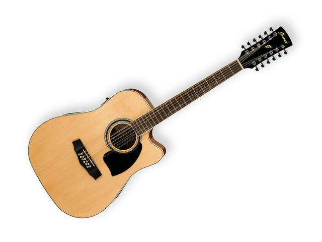Ibanez PF1512ECE-NT — Guitarra Electroacustica Ibanez De 12 Cuerdas, Natural