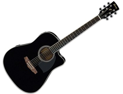Guitarra Electroacústica Ibanez PF15ECE Negra con Ecualizador
