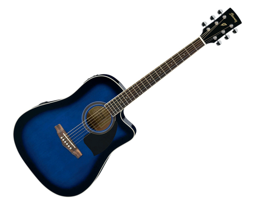 Ibanez PF15ECE-TBS — Guitarra Electroacustica Ibanez Sombreada Transparente