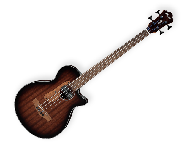 Ibanez AEGB24FE-MHS — Bajo Electroacustico Ibanez Fretless Caoba/Sombreado Negro