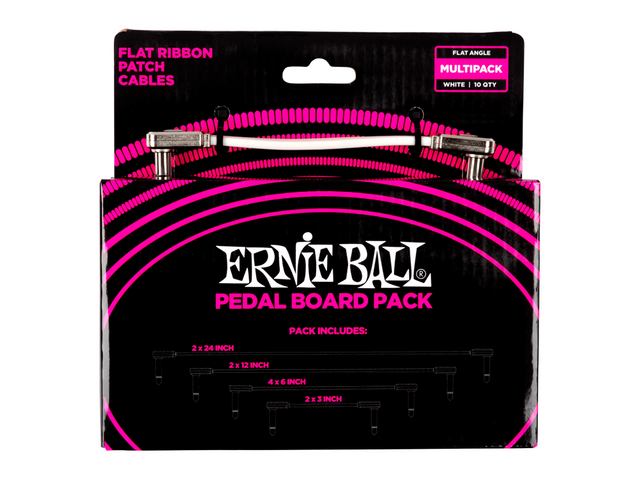 Ernie Ball 6387 — Cables Ernie Ball Pedal Board Pack(0.0762 Mts.X2+0.1524 Mts.X4+0.3048 Mts.X2+0.6096 Mts.X2)Blanco 10