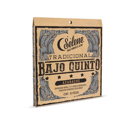Juego de Cuerdas Selene Bajo Quinto Entorchado Azabache Negro AZBQ