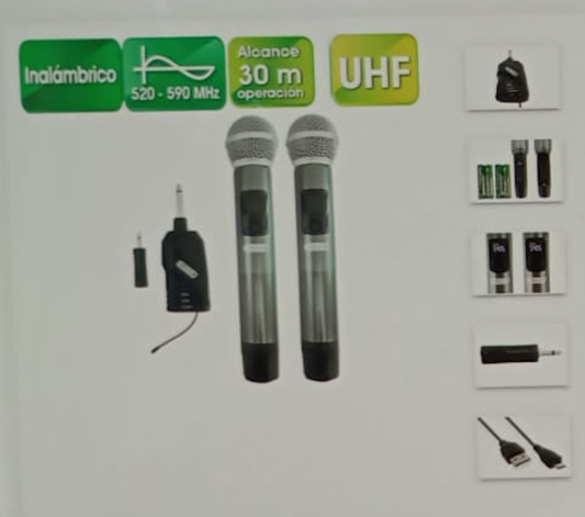 Sistema de Microfono Inalambrico Uhf