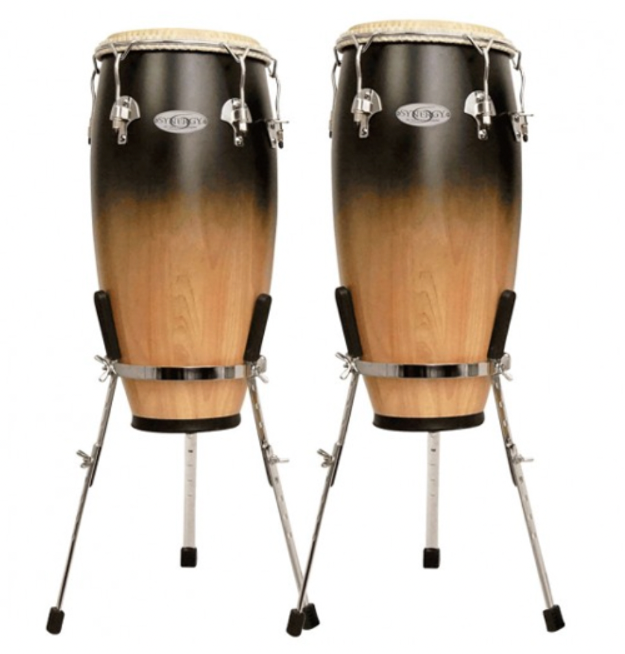 Juego de Congas 10" y 11" Synergy Deluxe Café Mate C/soporte