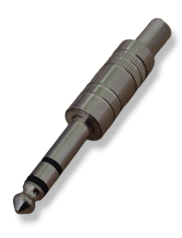 Plug 6.3mm Estereo Metalico con Resorte