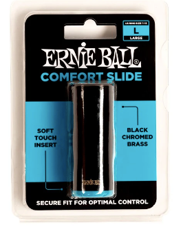 Slide Ernie Ball para Guitarra Grande, Laton Cromado Negro 4289