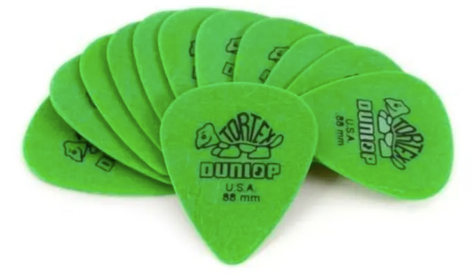 Paquete de Puas Dunlop Tortex Standar 0.88 Verde