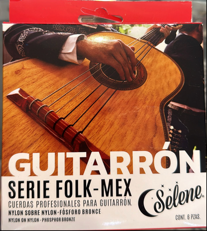Encordadura para Guitarrón Nylon sobre Nylon Multicolor Fósforo Bronce 300-NNM