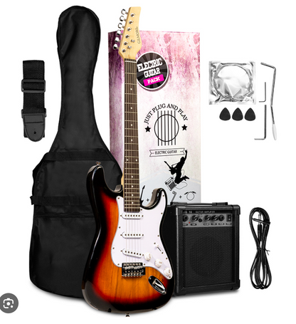 Paquete Guitarra Eléctrica Fender Stratocaster Sombreada Gilmore N