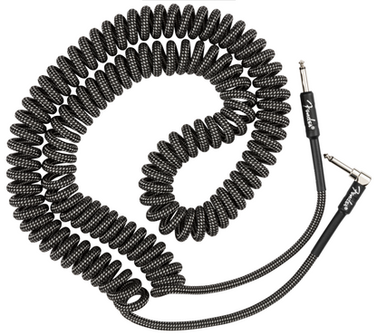 Cable Fender en Espiral Serie Professional, Tweed Gris, 30 ' 9m.