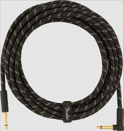 Cable Fender Deluxe Series para Instrumento de 5.5 Metros Recto/Angular Black Tweed