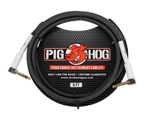 Cable P/instrumento 1.82mt 1/4"-1/4" 8mm Ang Recto Pig Hog
