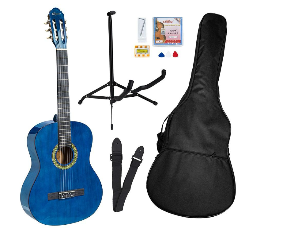 Paquete de Guitarra Clasica Azul Segovia Sg851paqbl