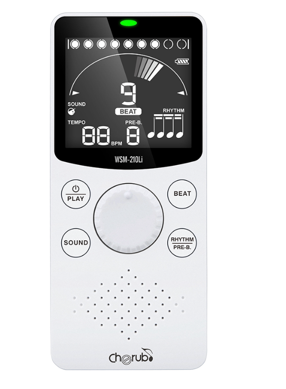 Metronomo Digital Blanco Recargable Cherub