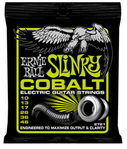Encordadura Ernie Ball Regular Slinky Guitarra Eléctrica Cobalto .010-.046