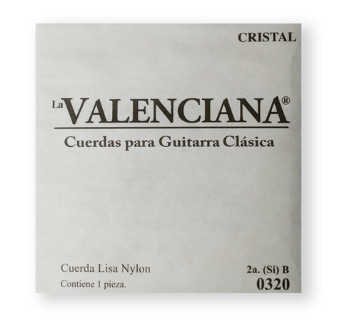 Paquete de Cuerdas Valenciana Guitarra Clásica 2a. Nylon Transparente