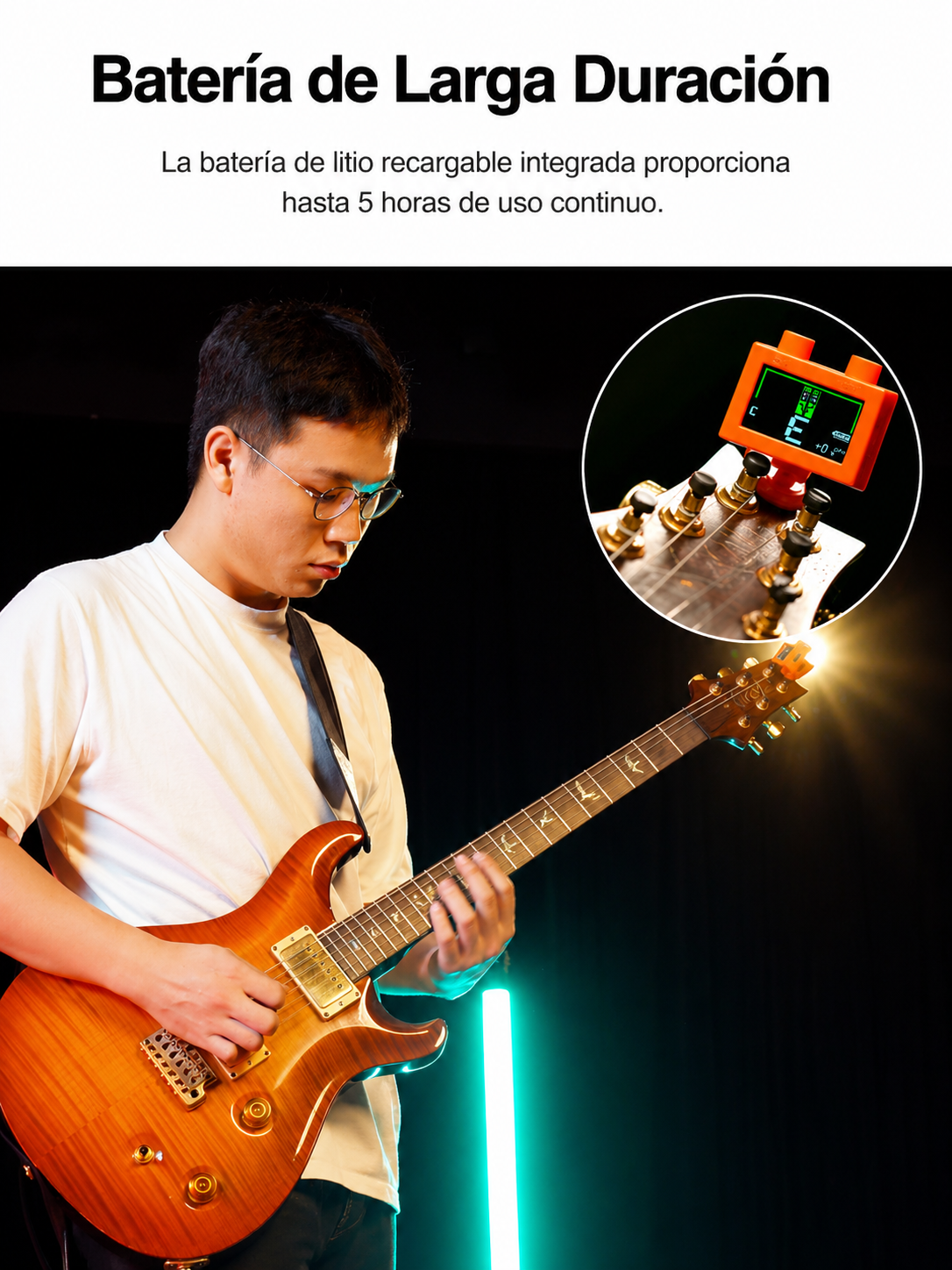 Afinador Digital Cromatico Guit bajo Uku Naranja Cherub