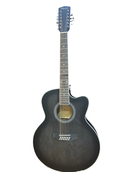 Docerola Texana E/acustica Negro Vintage 12 Cdas Segovia