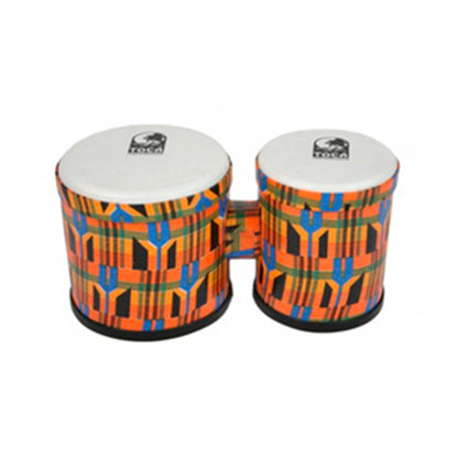 Bongos 5″ y 6″ Freestyle Ii Sintético Kente Cloth Toca Tf2b-k